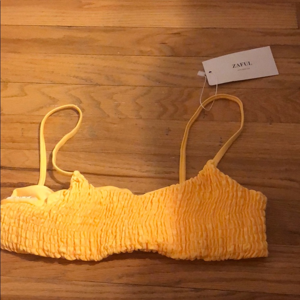 Zaful yellow bathing suit top
